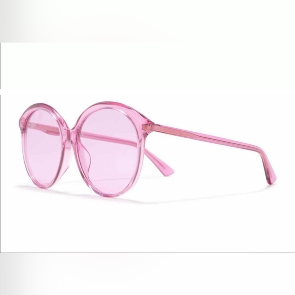 NWOT Gucci Transparent Metallic Glitter Pink Glasses Sunglasses GG0257S - Picture 2 of 9